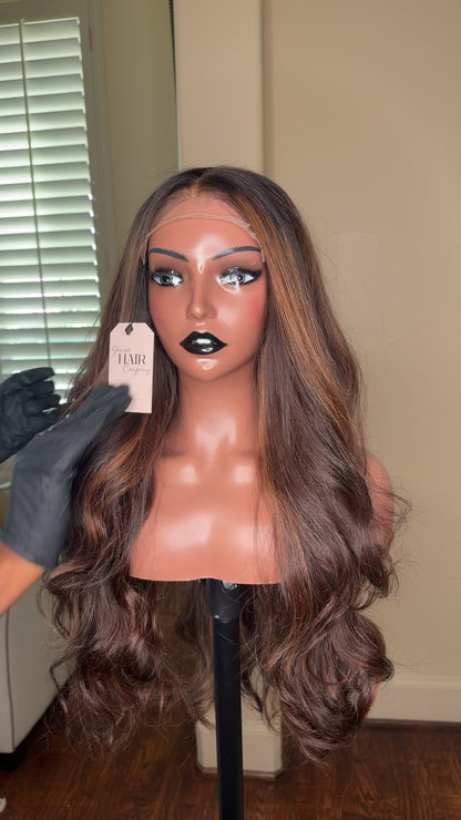 24 inch Custom Colored Wig