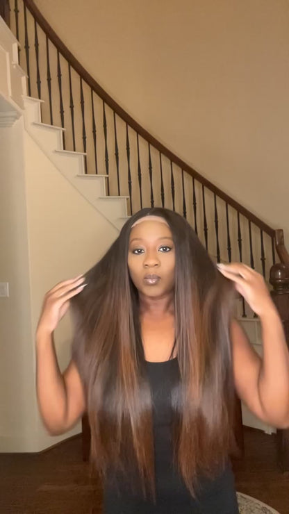 Cambodian Closure Wig Rich Brown